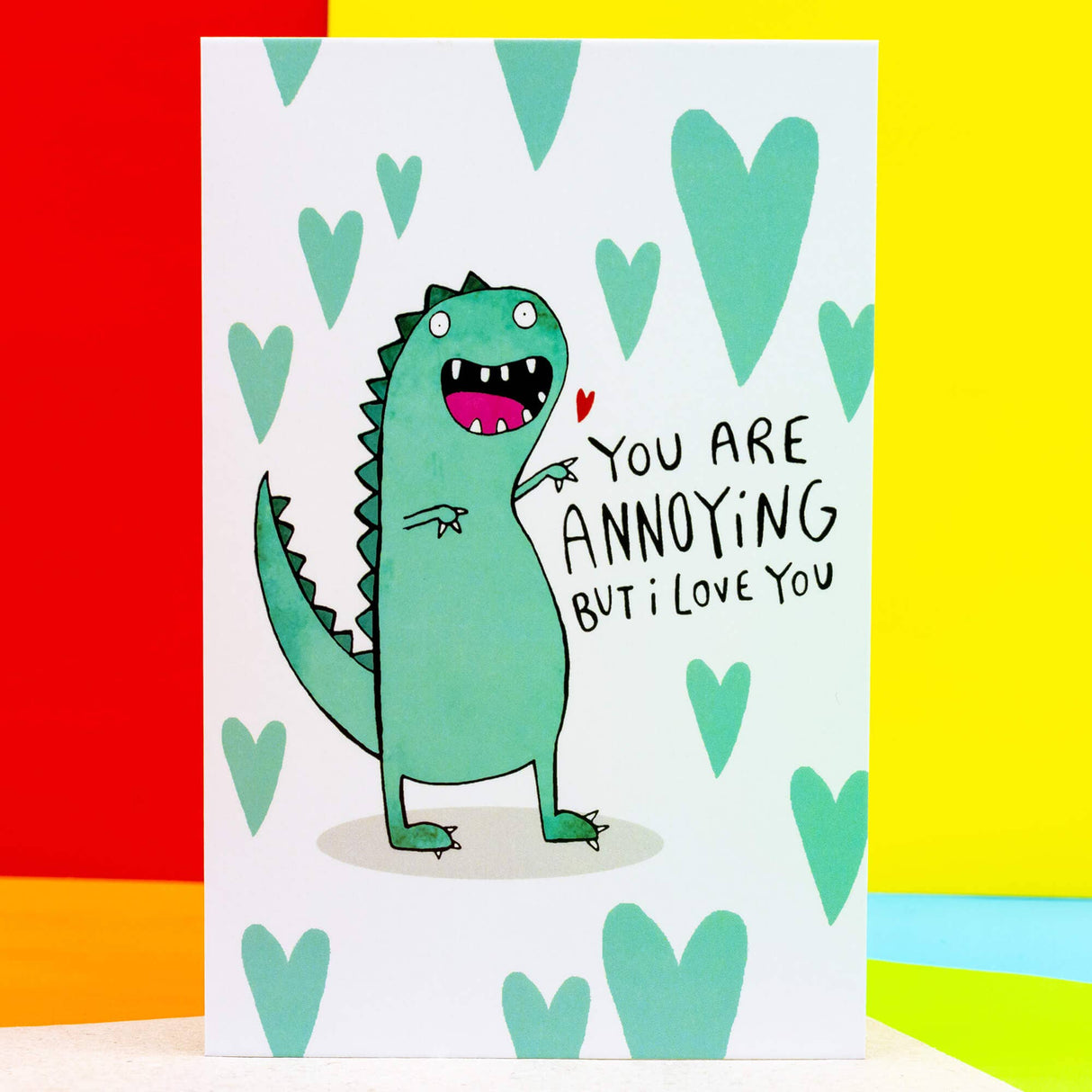 Annoying Dinosaur A6 Greeting Card