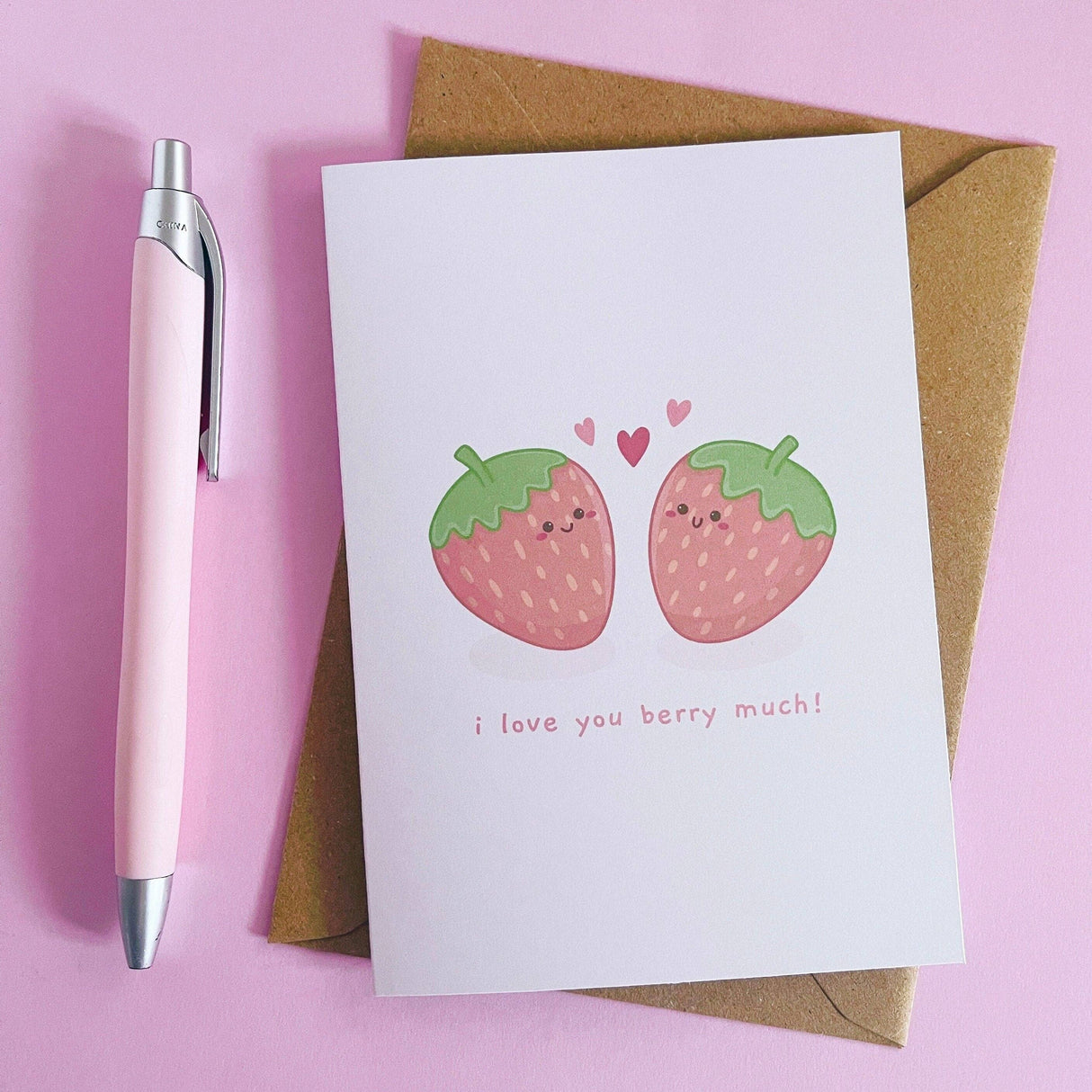 I Love You Berry Much Greetings Card With Envelope