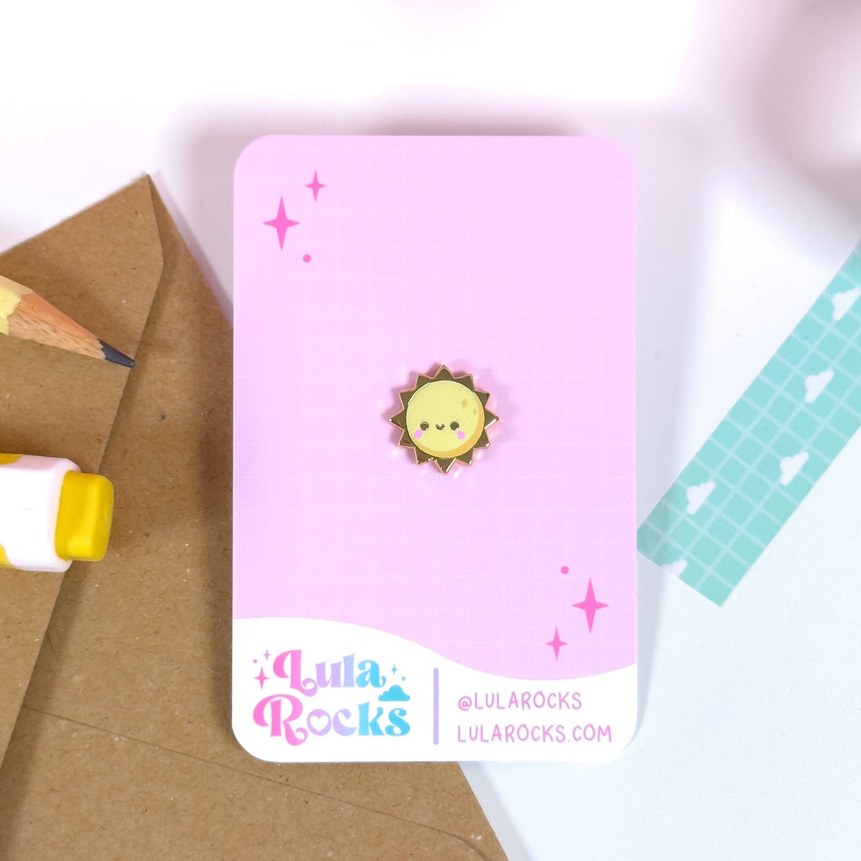 Kawaii Sun Mini Enamel Pin