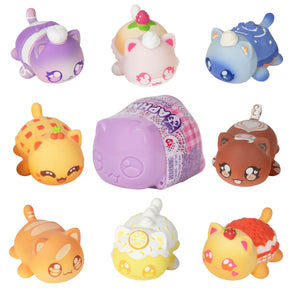 Aphmau MeeMeow Bakery squishy cat figures with mystery capsule, collectible sensory toy set
