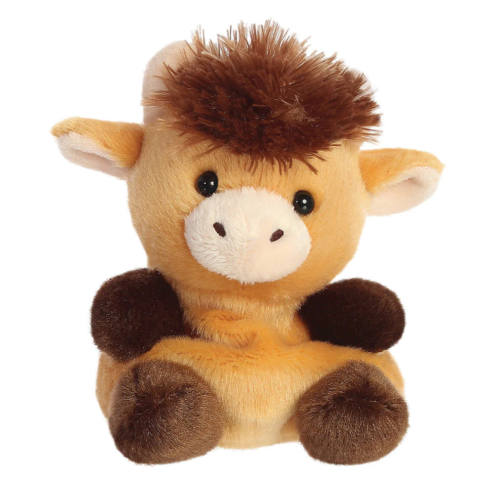 Aurora Palm Pals Hubert Highland Cow tan brown plush collectible soft toy