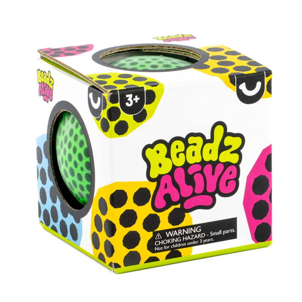 Beadz Alive giant squeeze ball in box packaging
