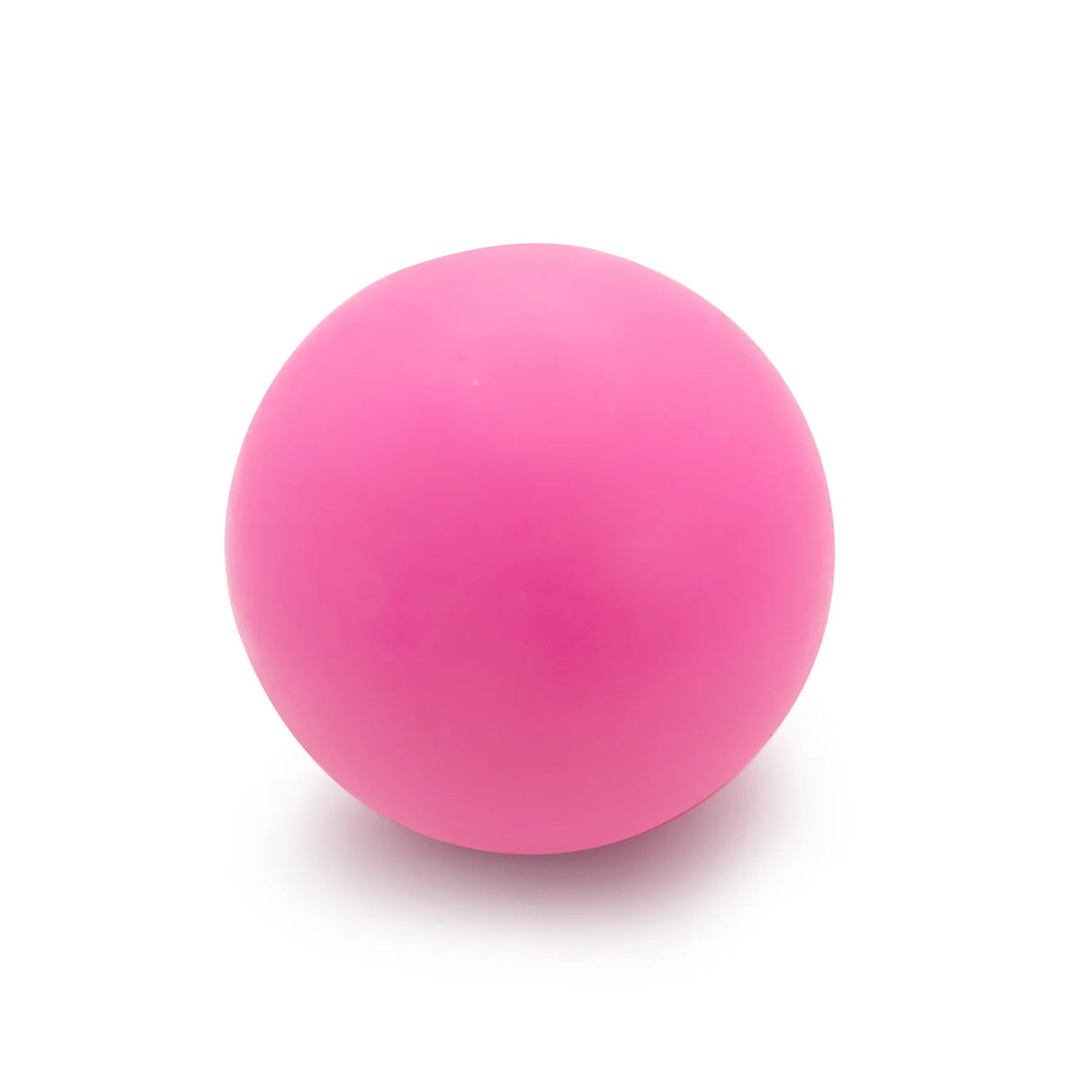 Bubblegum pink scented squish ball on a white background