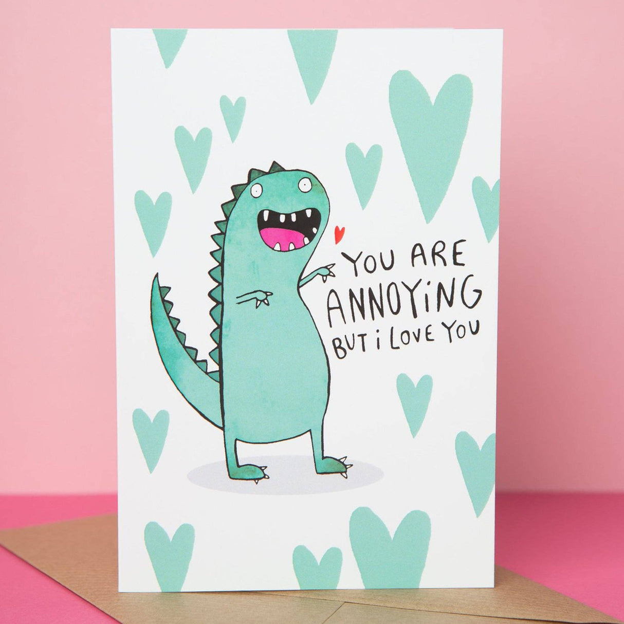 Annoying Dinosaur A6 Greeting Card
