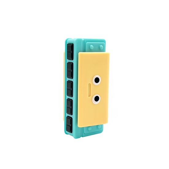 Fidget Go Harmonica fidget toy, peach and blue, sensory fidget