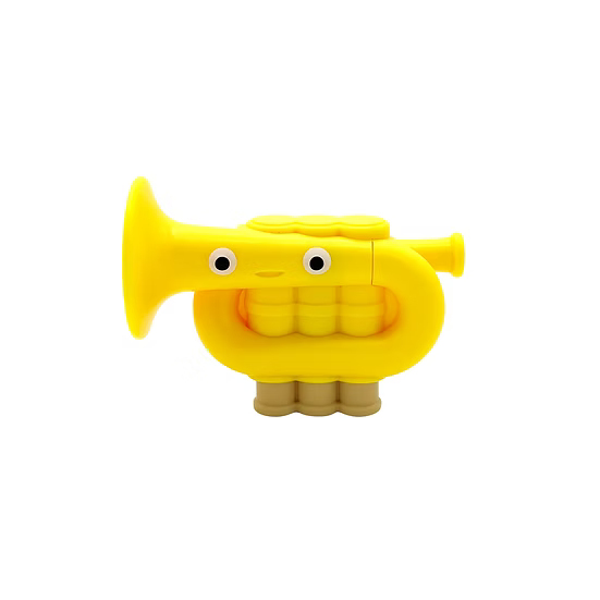 Fidget Go Trumpet fidget toy, yellow kawaii design, sensory fidget