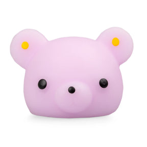 Lilac kawaii bear giant mochi squishy fidget toy close-up
