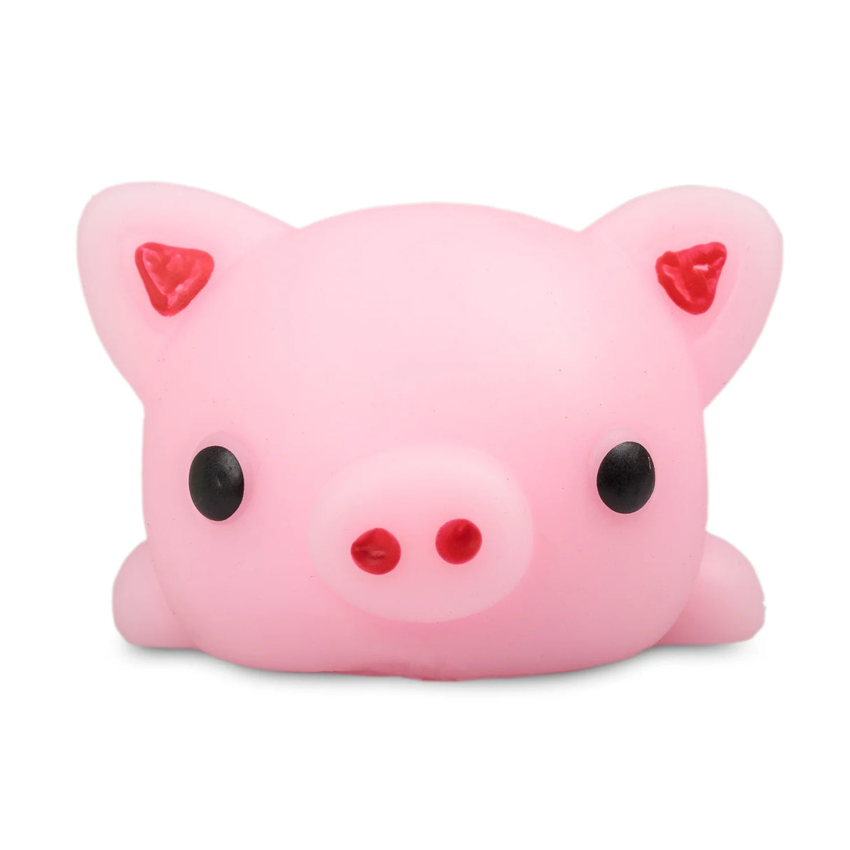Pink kawaii pig giant mochi squishy fidget toy close-up