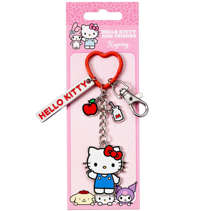 Hello Kitty and Friends Hello Kitty Keyring with Charms on official backing card