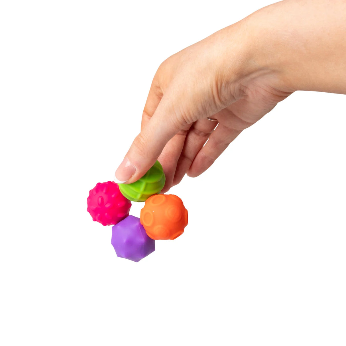 HGL Magnetic Sensory Spheres four balls stacked magnetic chain in hand