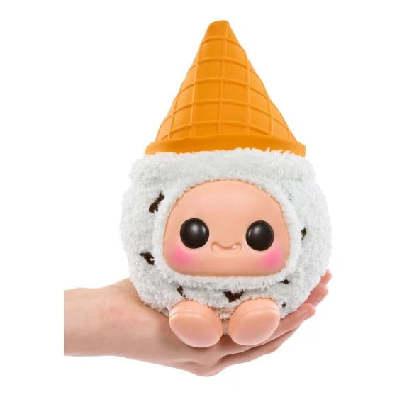 Hyojo Breyers Ice Cream vanilla collectible plush held in one hand, size reference