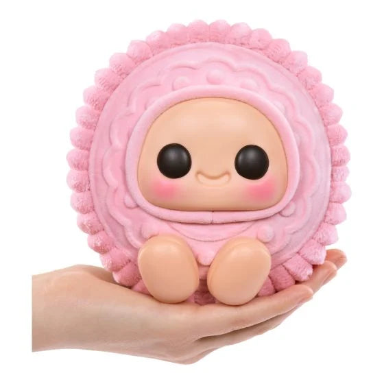 Hyojo Cookie Sandwich rare Strawberry pink plush collectible held in one hand