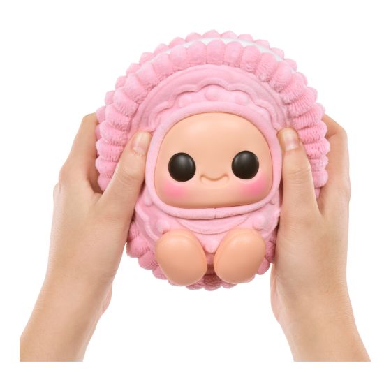 Hyojo Cookie Sandwich rare Strawberry pink plush collectible held in two hands