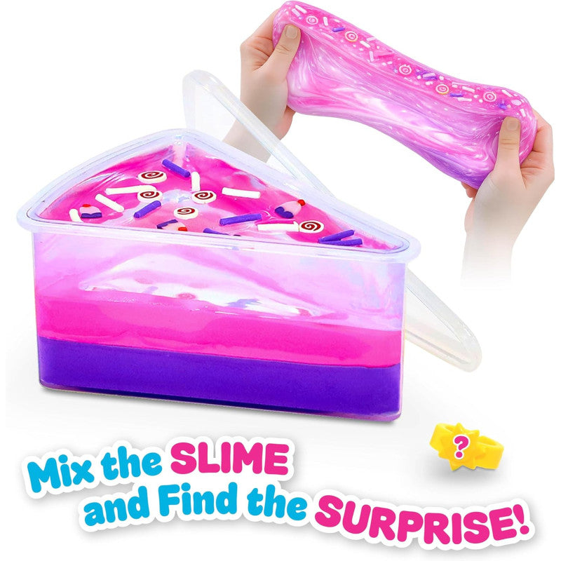 Jelly Cakes x Chillin With Rachel Pinky Plum sensory slime stretched from cake container