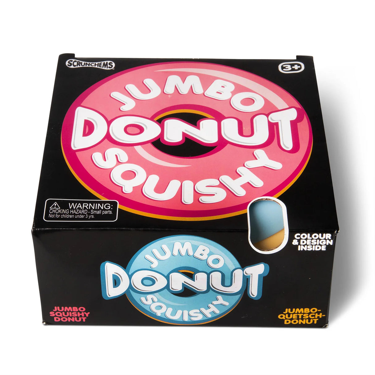 Scrunchems Jumbo Donut Squishy surprise reveal box front view