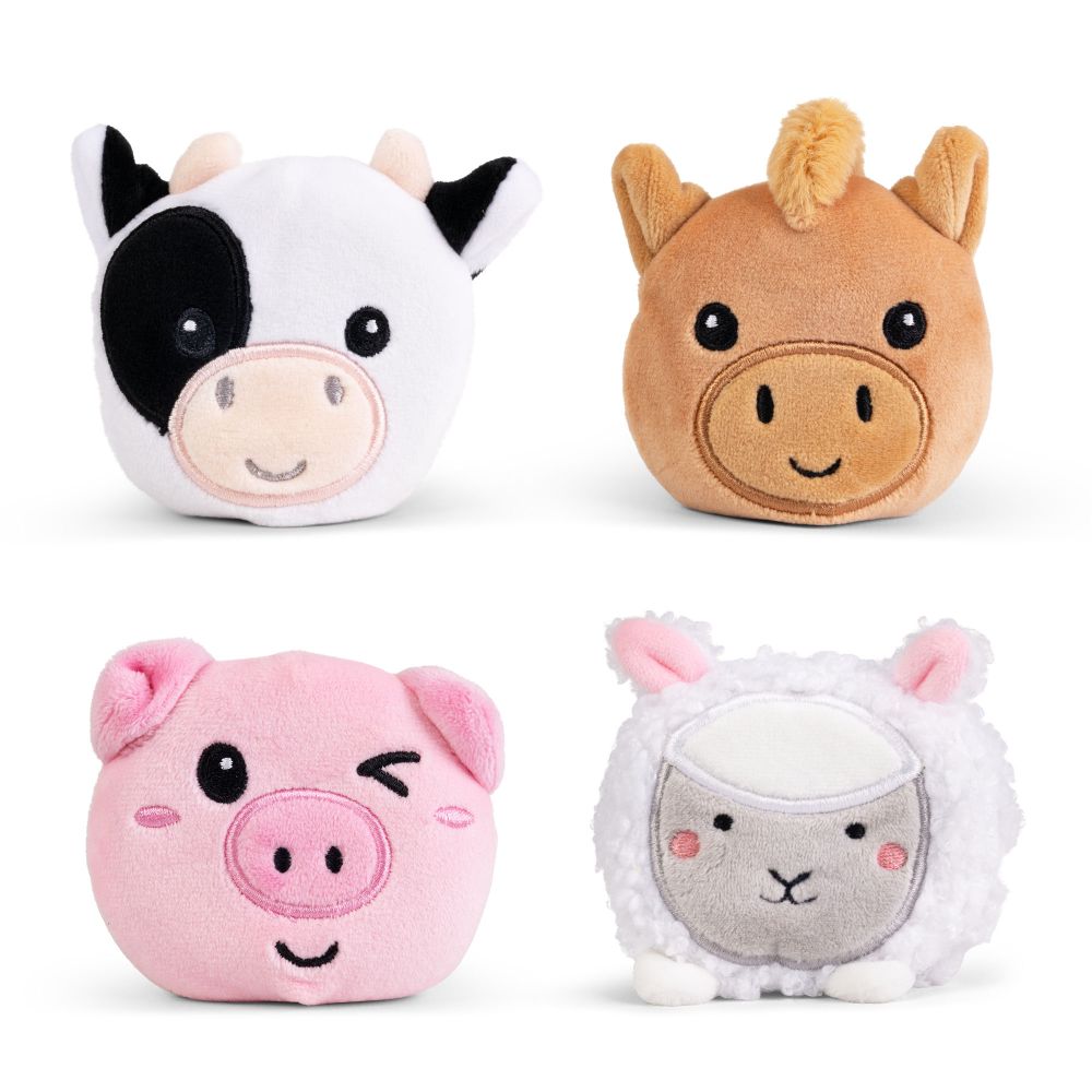 Keycraft Farm Sand Plush full range, cow horse pig sheep kawaii sensory fidget toys
