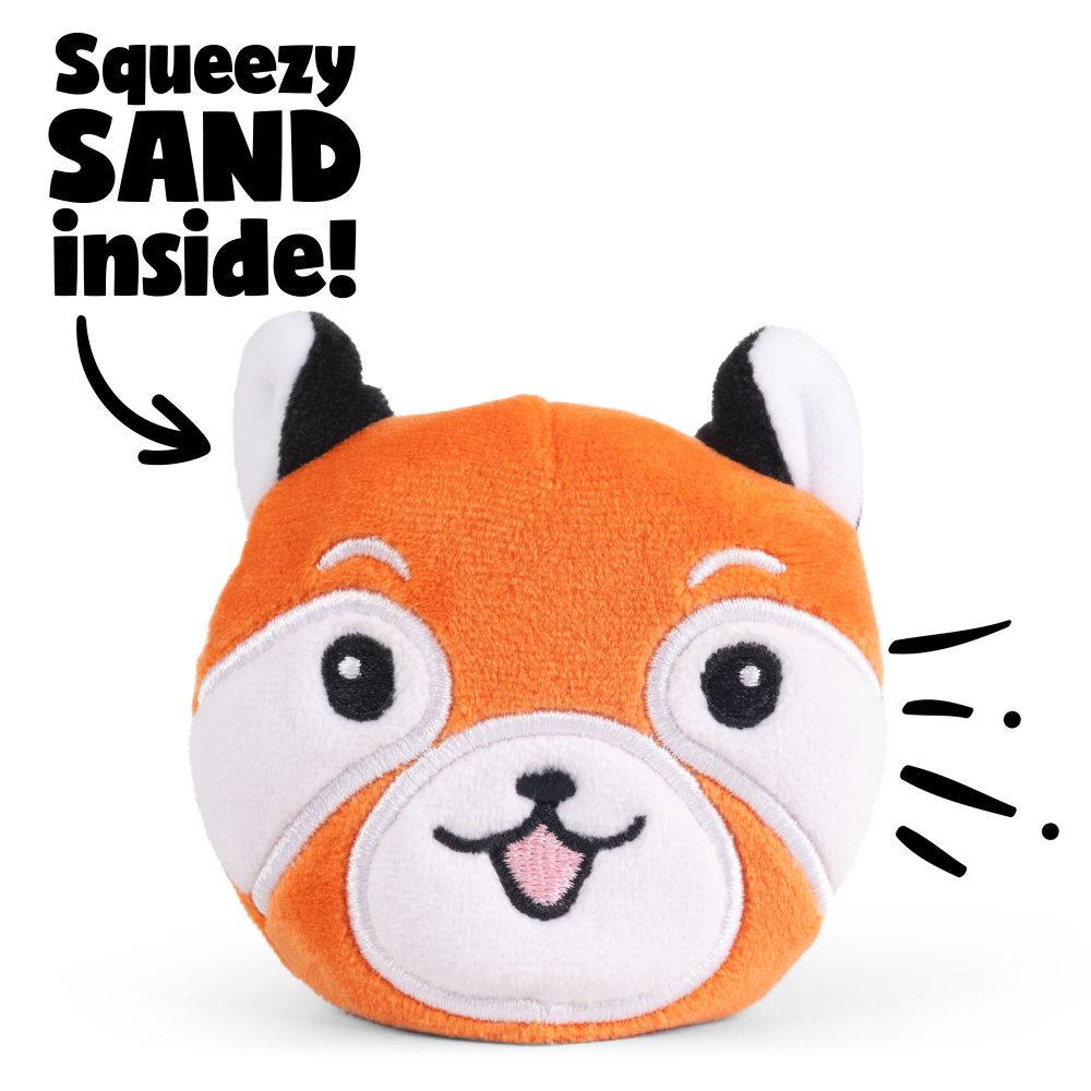 Keycraft Safari Sand Plush red panda squeezy sand inside feature, sensory fidget toy
