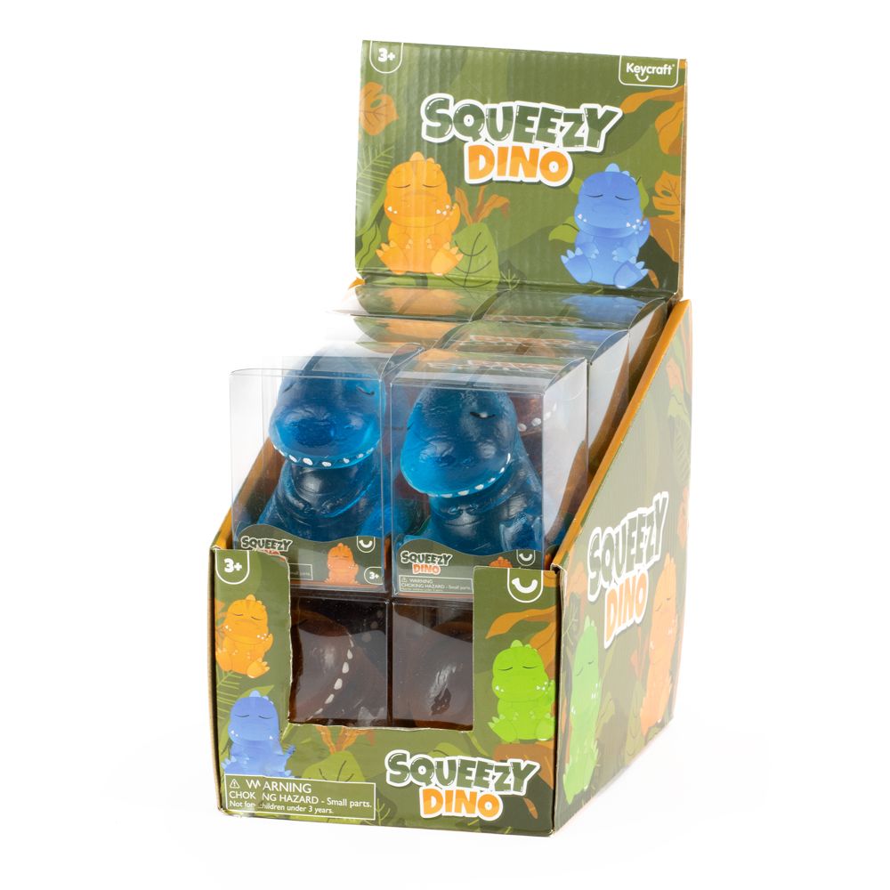 Keycraft Squeezy Gel Dino squishy sensory toy display box