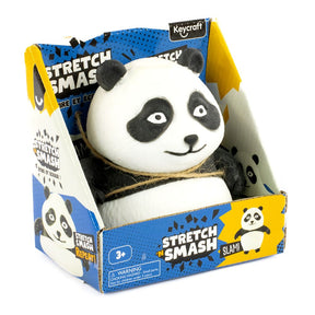 Keycraft Stretch N Smash Panda in packaging, black and white stretchy sensory fidget toy