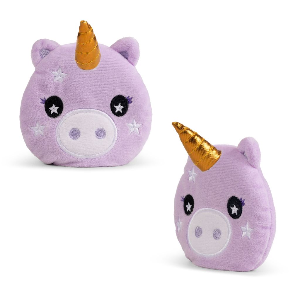 Keycraft Unicorn Sand Plush kawaii purple pigicorn, squeezy sand sensory fidget toy