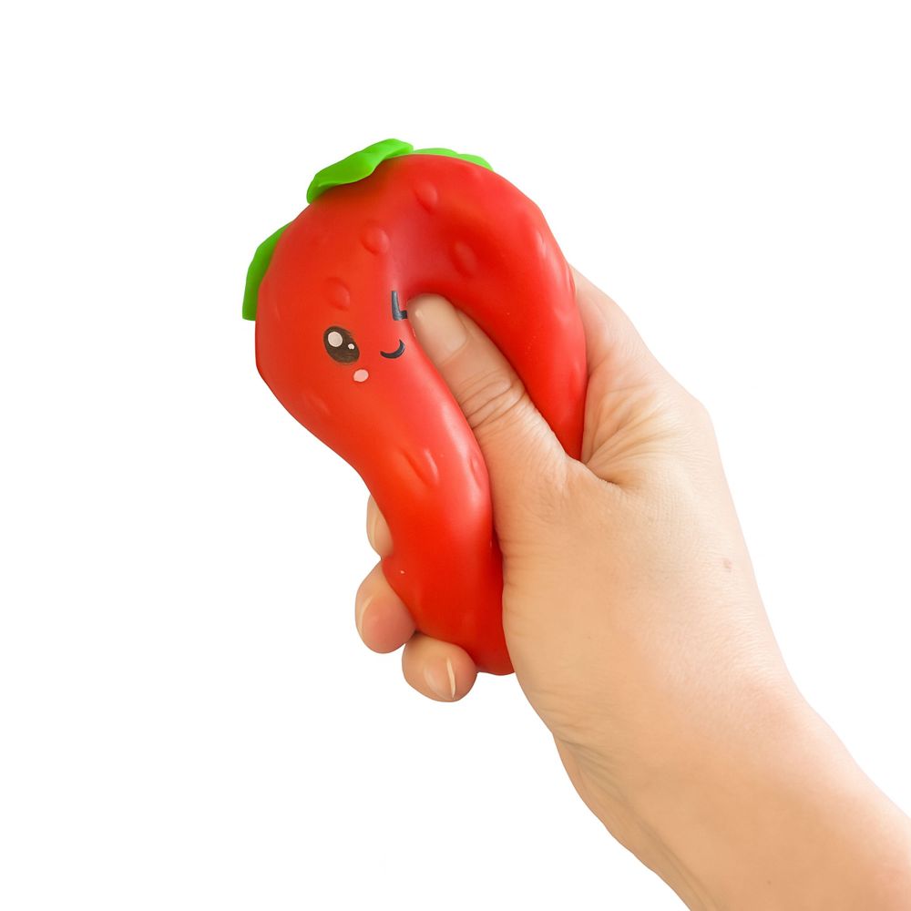 Squishy Strawberry Sand Filled Sensory Toy