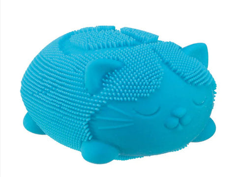 Nee Doh Fuzz Ball Wild Cats blue squishy cat sensory fidget toy