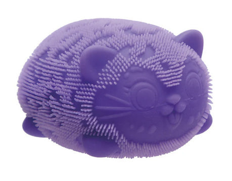Nee Doh Fuzz Ball Wild Cats purple squishy cat sensory fidget toy