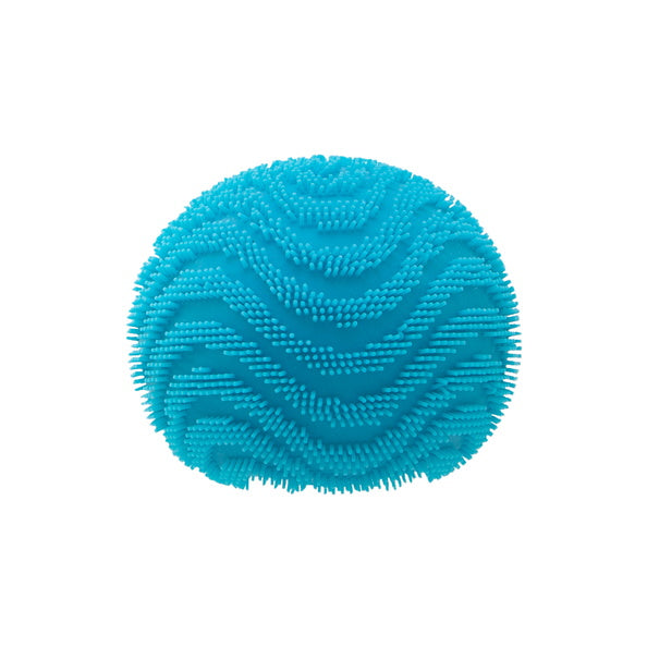 Blue NeeDoh Fuzz Ball Wonder Waves on white background