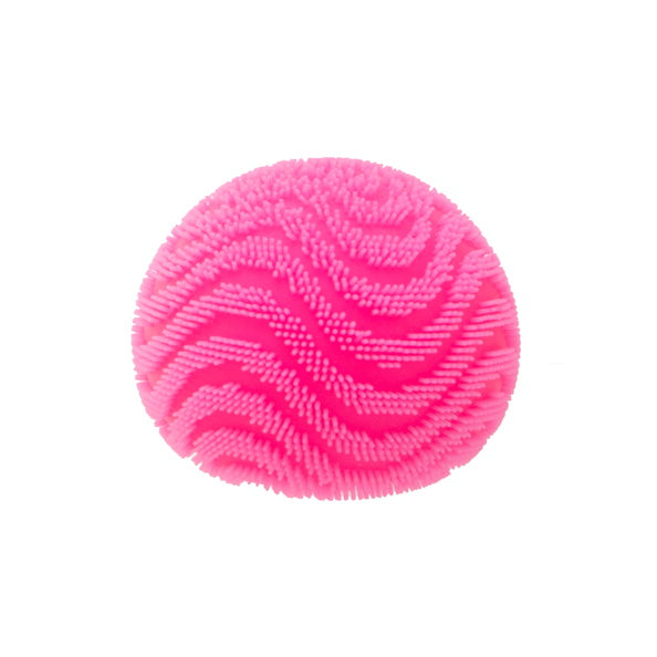 Pink NeeDoh Fuzz Ball Wonder Waves on white background