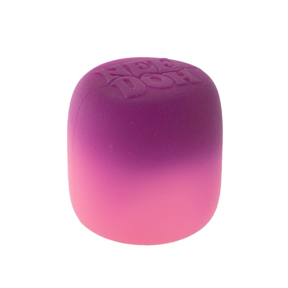 Pink NeeDoh Mello Mallo after sun colour-change showing purple gradient