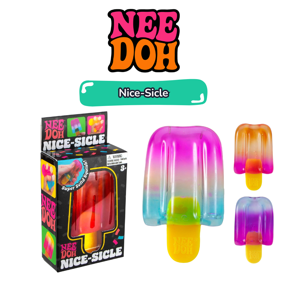 Nee Doh Nice-Sicle squishy popsicle sensory toy all colours with packaging