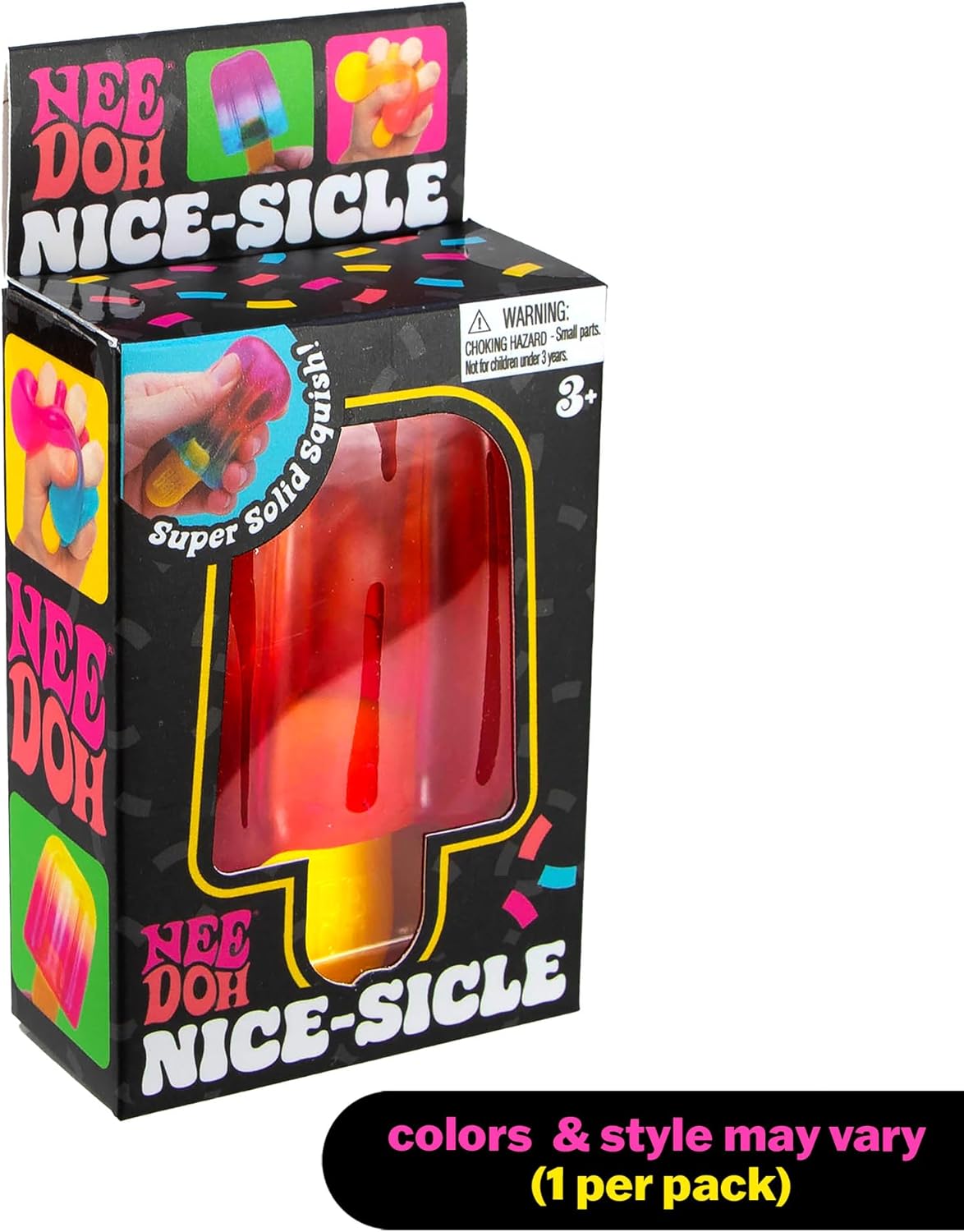 Nee Doh Nice-Sicle squishy popsicle sensory toy in box packaging