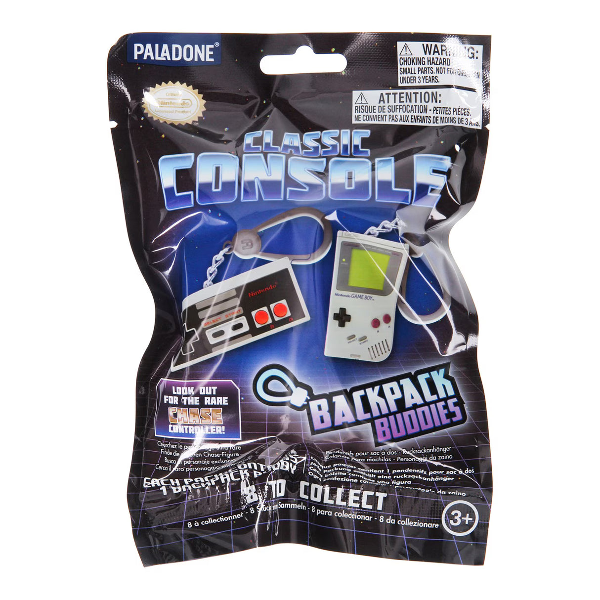 Paladone Nintendo Classic Console Backpack Buddies blind bag keyring packaging