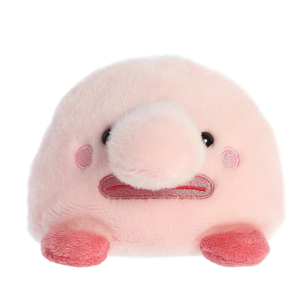 Palm Pals Bart Blobfish mini plush with soft pink droopy face and small pink feet