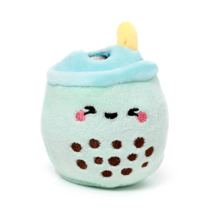 Queasy Squeezies Foodiemals bubble tea plush squeezy toy, mint green design