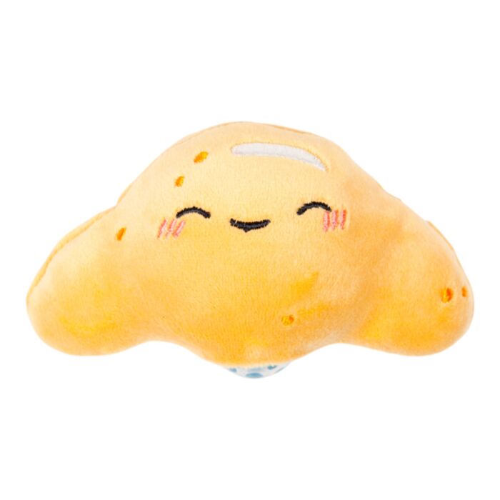 Queasy Squeezies Foodiemals croissant plush, sleepy face design