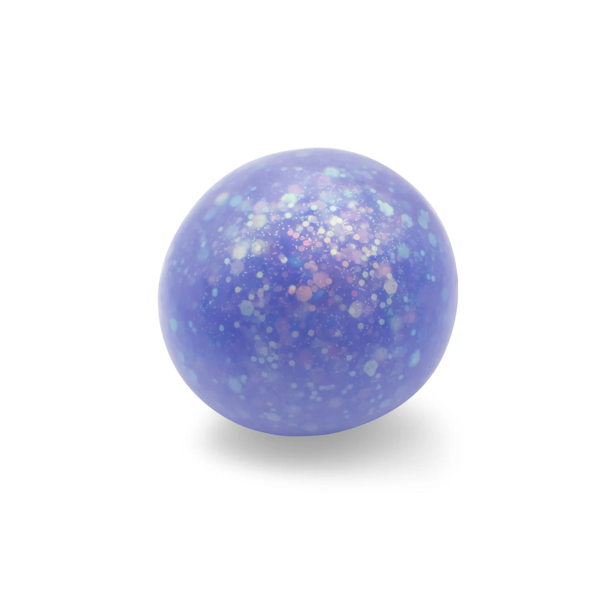 Purple galaxy-glitter Scrunchems Light Up Squish Ball on a white background