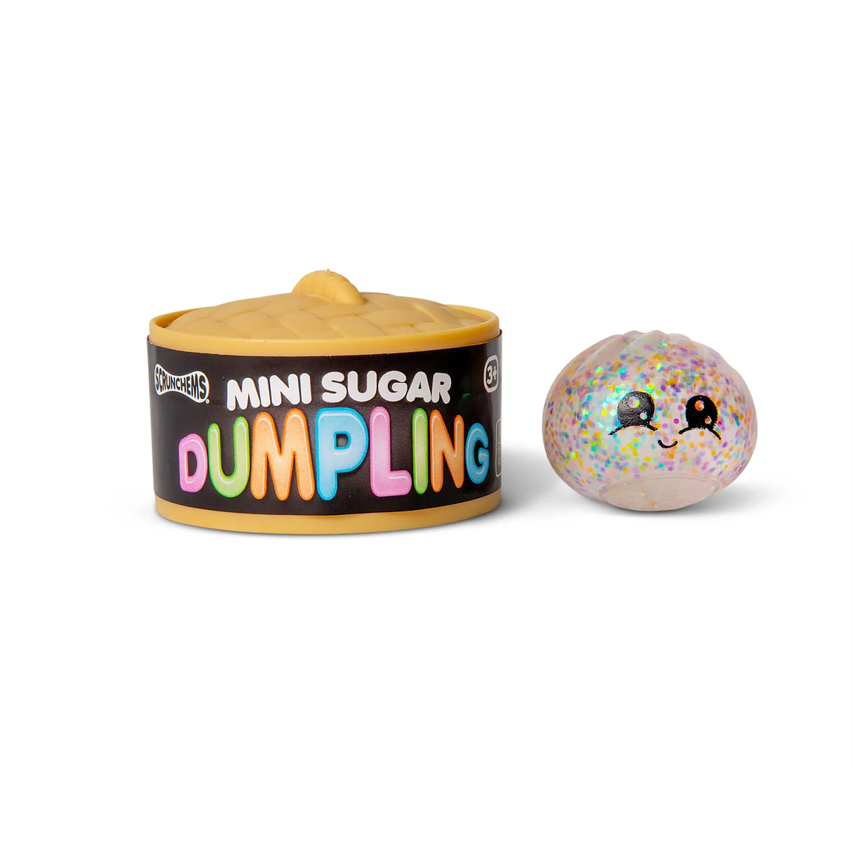 Scrunchems Mini Sugar Dumpling steamer pot with glitter kawaii squishy fidget toy