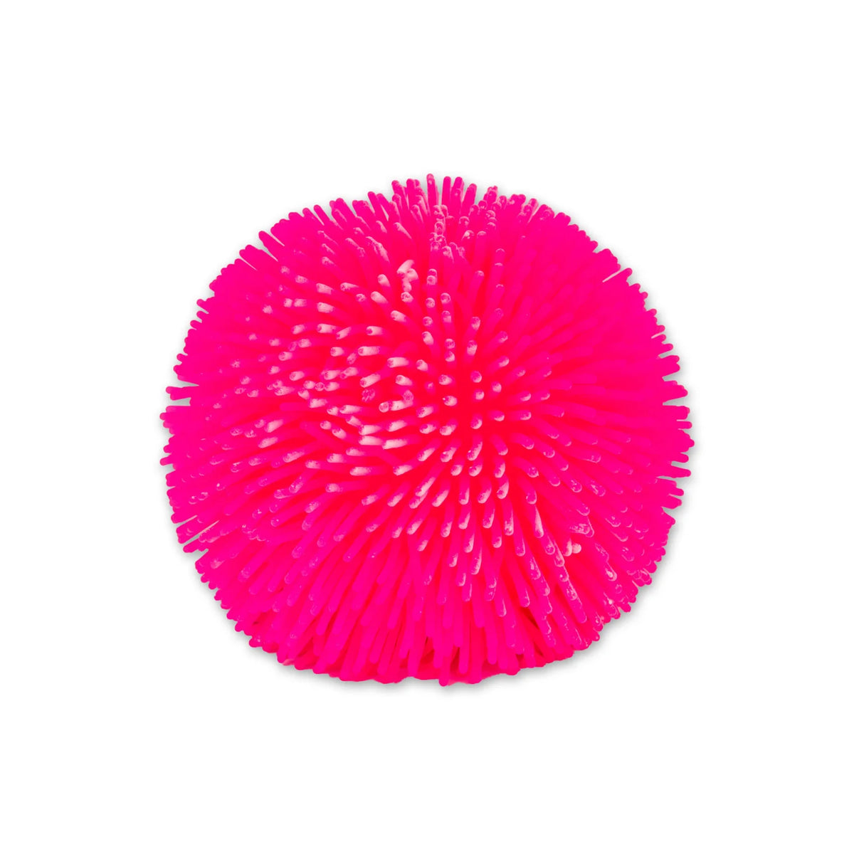 Pink and red ombre gradient Scrunchems Sensory Sugar Ball puffer toy on a white background