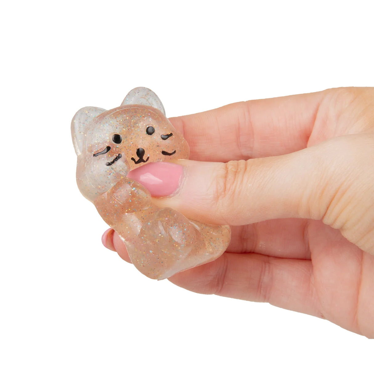 Scrunchems Sticky Squishy Rainbow Mystery rare glitter cat squishy held in hand