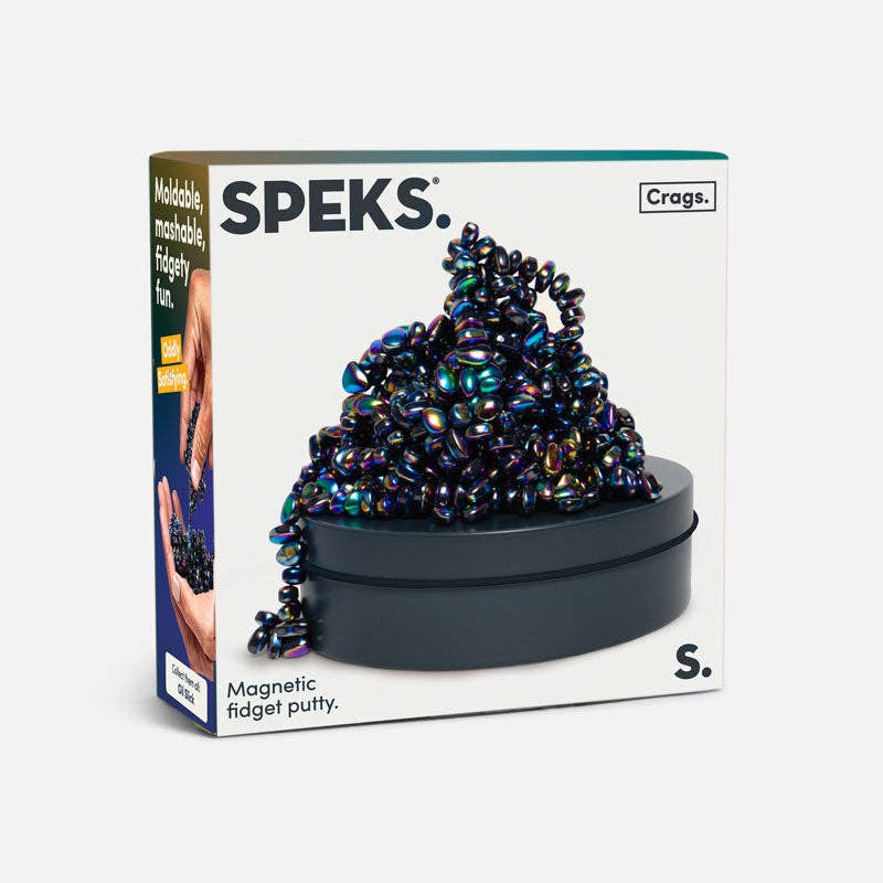 Speks Crags Oil Slick magnetic fidget putty box packaging