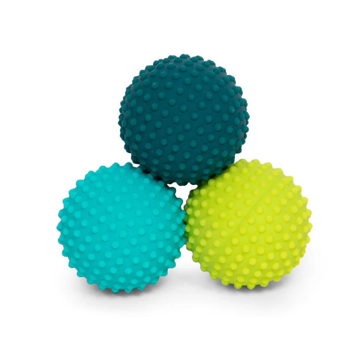 Speks Odds Green Dots sensory fidget magnets, teal and lime textured balls