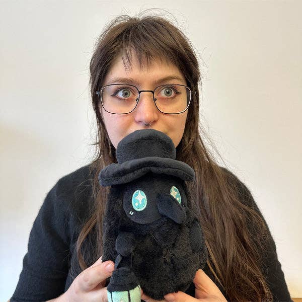 Squishable Alter Egos Plague Doctor Void teal glow in dark lantern detail