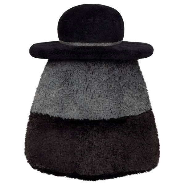 Squishable Mini Mysterious Doctor Plague black grey plush back view
