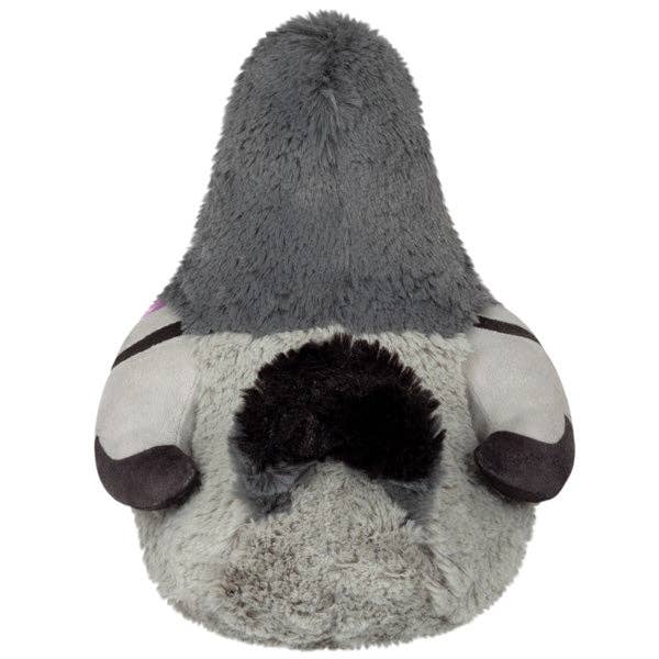 Squishable Mini Pigeon grey plush back view