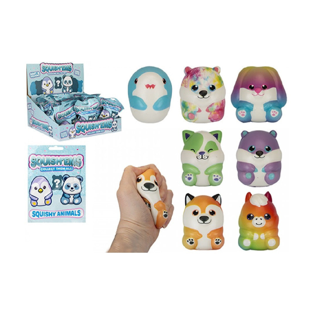 Squish'Ems Squishy Animals blind bag display box with individual foil bags