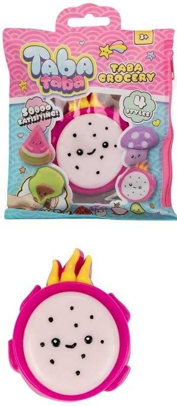 Taba Taba Taba Grocery dragon fruit smooshy squishy sensory toy in packaging