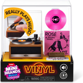 Zuru Mini Brands Really Works Vinyl playset box with mini record player and pink vinyl