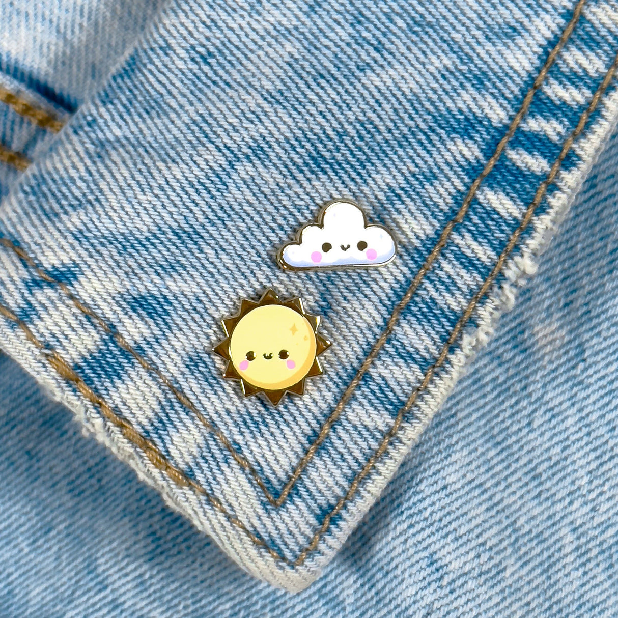 Kawaii Sun Mini Enamel Pin