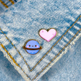 Kawaii Blue Planet Mini Enamel Pin
